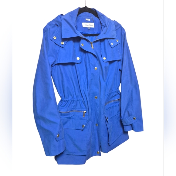 Calvin Klein Jackets & Blazers - Calvin Klein Women's Large Utility Jacket in Vibrant Blue